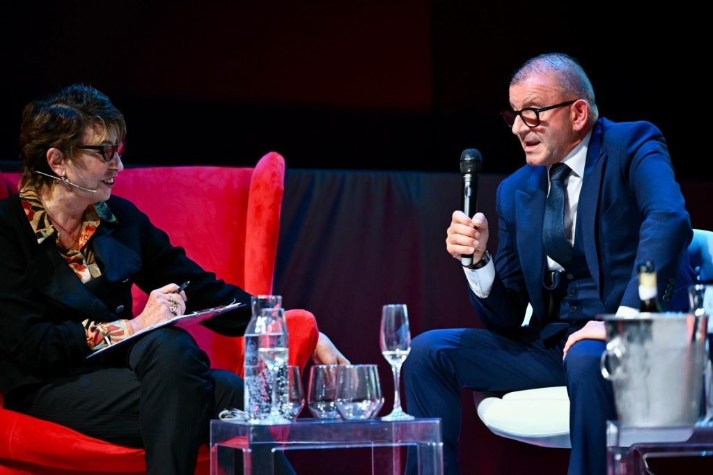 Serena Dandini con il Direttore Generale Massimo Batani
